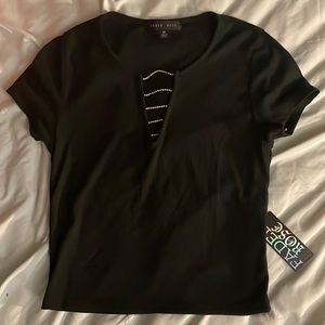 Faded Rose Black Top
